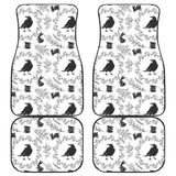 Crows Floral Wreath Rabbit Pattern Front And Back Car Mats 153908 - YourCarButBetter