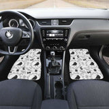 Crows Floral Wreath Rabbit Pattern Front And Back Car Mats 153908 - YourCarButBetter