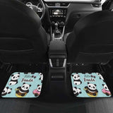 Cute Baby Panda Pattern Front And Back Car Mats 091706 - YourCarButBetter