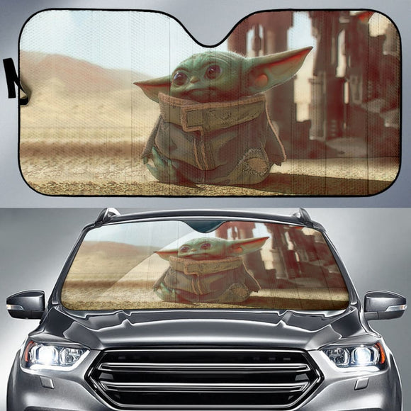 Cute Baby Yoda Car Auto Sun Shades For Star Wars Mandalorian Fan 210501 - YourCarButBetter