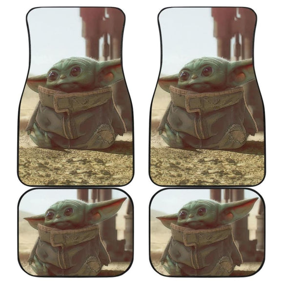 Cute Baby Yoda Car Floor Mats Car Decor Mandalorian 094201 - YourCarButBetter