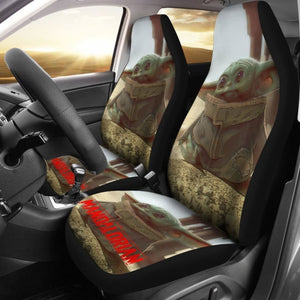 Cute Baby Yoda Car Seat Covers For Star Wars Mandalorian Fan 094201 - YourCarButBetter