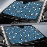 Cute Boston Terrier Dog Spattern Car Auto Sun Shades 104020 - YourCarButBetter