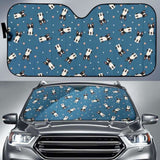 Cute Boston Terrier Dog Spattern Car Auto Sun Shades 104020 - YourCarButBetter