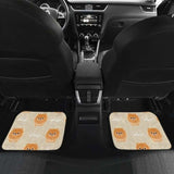 Cute Brown Pomeranian Puppy Front And Back Car Mats 195016 - YourCarButBetter