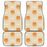 Cute Brown Pomeranian Puppy Front And Back Car Mats 195016 - YourCarButBetter