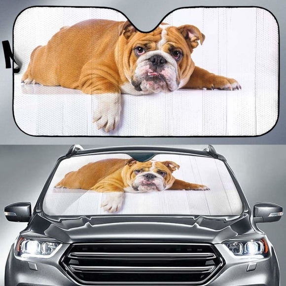 Cute Bulldog Car Sun Shade amazing best gift ideas 172609 - YourCarButBetter