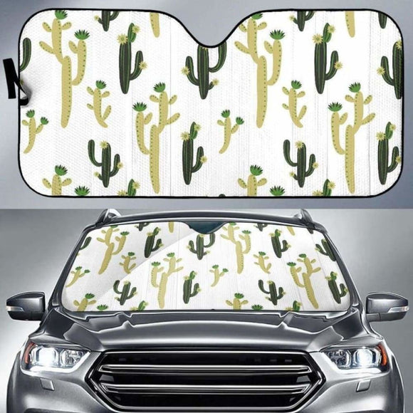 Cute Cactus Pattern Car Auto Sun Shades 085424 - YourCarButBetter