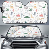 Cute Cartoon Dinosaurs Tree Pattern Car Auto Sun Shades 182102 - YourCarButBetter