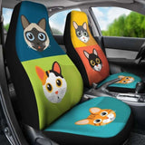 Cute Cats Car Seat Covers For Cat Lovers 112428 - YourCarButBetter