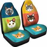 Cute Cats Car Seat Covers For Cat Lovers 112428 - YourCarButBetter