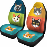 Cute Cats Car Seat Covers For Cat Lovers 112428 - YourCarButBetter