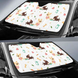 Cute Chihuahua Puppie Pattern Car Auto Sun Shades 172609 - YourCarButBetter