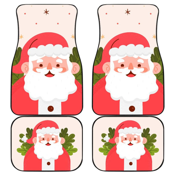 Cute Christmas Santa Claus Car Floor Mats 211603 - YourCarButBetter