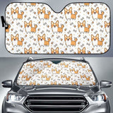 Cute Corgi Heart Star Bone Pattern Car Auto Sun Shades 085424 - YourCarButBetter