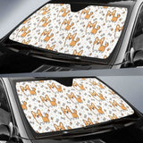 Cute Corgi Heart Star Bone Pattern Car Auto Sun Shades 085424 - YourCarButBetter