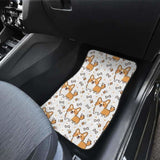 Cute Corgi Heart Star Bone Pattern Front And Back Car Mats 102802 - YourCarButBetter