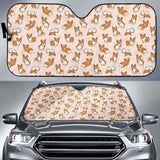 Cute Corgis Pattern Pink Background Car Auto Sun Shades 085424 - YourCarButBetter