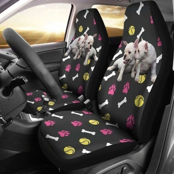Cute Couple French Bulldog Car Seat Covers 194110 - YourCarButBetter