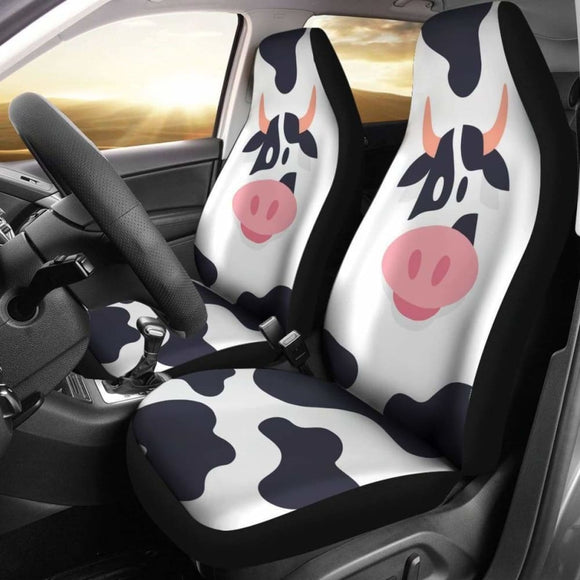 Cute Cow Face Car Seat Covers Amazing 144730 - YourCarButBetter