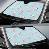 Cute Cow Flower Pattern Car Auto Sun Shades 172609 - YourCarButBetter