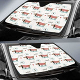 Cute Dachshund Bone Pattern Car Auto Sun Shades 172609 - YourCarButBetter