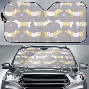 Cute Dachshund Dog Pattern Car Auto Sun Shades 172609 - YourCarButBetter