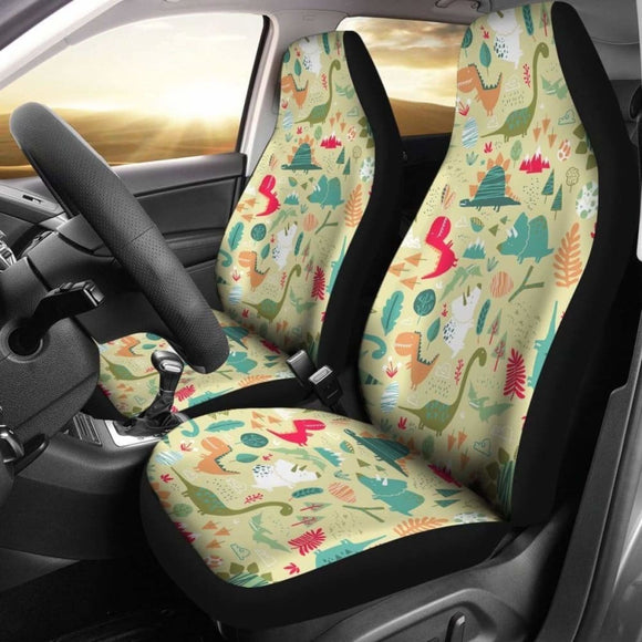 Cute Dinosaur Colorful Dinosaur Car Seat Covers 4 154813 - YourCarButBetter