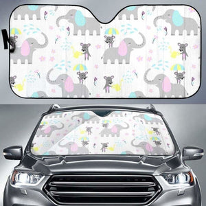 Cute Elephant Mouse Pattern Car Auto Sun Shades 104020 - YourCarButBetter