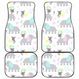 Cute Elephant Mouse Pattern Front And Back Car Mats 202820 - YourCarButBetter