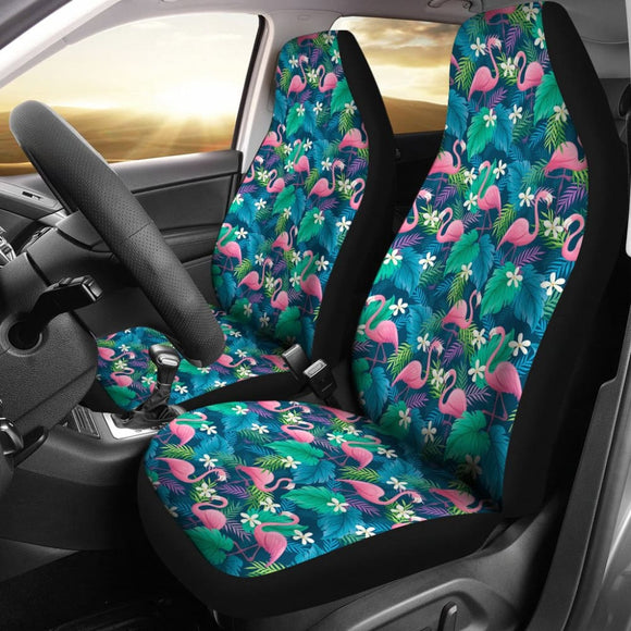 Cute Floral Flamingo Car Seat Covers 210704 - YourCarButBetter