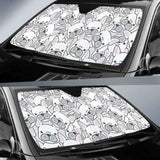 Cute French Bulldog Head Pattern Car Auto Sun Shades 172609 - YourCarButBetter