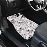 Cute French Bulldog Pattern Front And Back Car Mats 203410 - YourCarButBetter