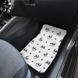 Cute French Bulldog Paw Pattern Car Floor Mats 210602 - YourCarButBetter