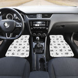 Cute French Bulldog Paw Pattern Car Floor Mats 210602 - YourCarButBetter
