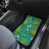 Cute Frog Dragonfly Design Pattern Front And Back Car Mats 154230 - YourCarButBetter