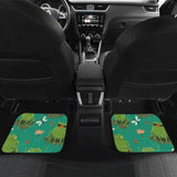 Cute Frog Dragonfly Design Pattern Front And Back Car Mats 154230 - YourCarButBetter