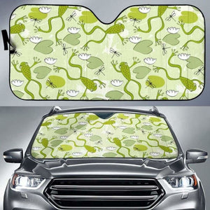 Cute Frog Dragonfly Pattern Car Auto Sun Shades 172609 - YourCarButBetter