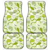 Cute Frog Dragonfly Pattern Front And Back Car Mats 154230 - YourCarButBetter