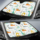 Cute Funny Kids Dinosaurs Pattern Car Auto Sun Shades 182102 - YourCarButBetter