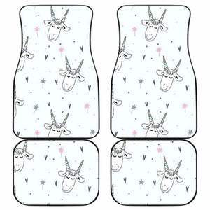 Cute Goat Design Pattern Front And Back Car Mats 153908 - YourCarButBetter