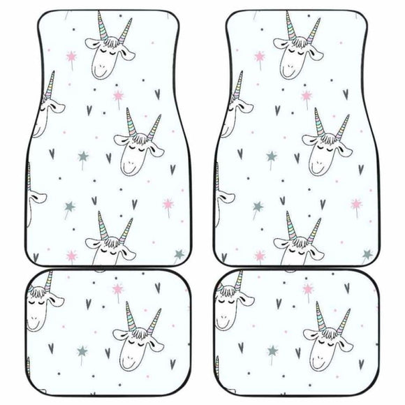 Cute Goat Design Pattern Front And Back Car Mats 153908 - YourCarButBetter