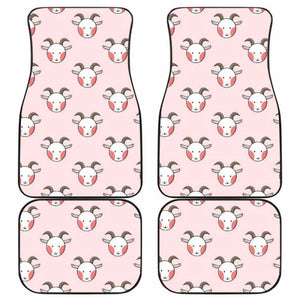 Cute Goat Pattern Front And Back Car Mats 153908 - YourCarButBetter