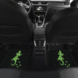 Cute Green Lizard Paw Print Car Floor Mats 211706 - YourCarButBetter