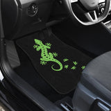 Cute Green Lizard Paw Print Car Floor Mats 211706 - YourCarButBetter