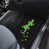 Cute Green Lizard Paw Print Car Floor Mats 211706 - YourCarButBetter