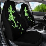 Cute Green Lizard Paw Print Car Seat Covers 211706 - YourCarButBetter