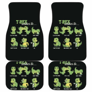 Cute Green T-Rex Dinosaur Carfloor Mats 154813 - YourCarButBetter