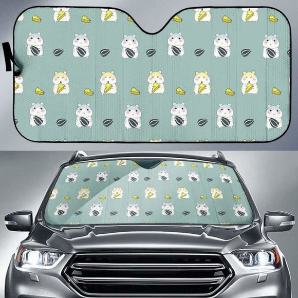 Cute Hamster Cheese Pattern Car Auto Sun Shades 085424 - YourCarButBetter