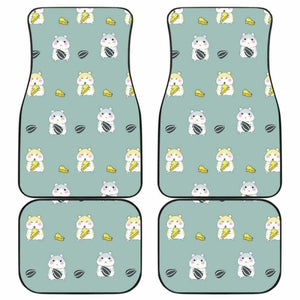 Cute Hamster Cheese Pattern Front And Back Car Mats 181703 - YourCarButBetter